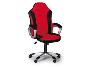 kozene kancelarske kreslo sport cerna cervena 8057