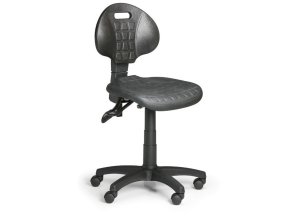 Pracovní židlle na kolečkách PUR, asynchronní mechanika, pro tvrdé podlahy