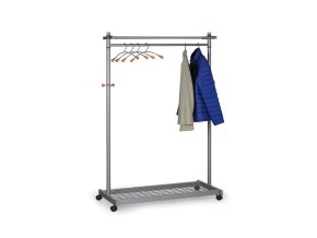 mobilni kovovy vesak s raminky stribrny 15255