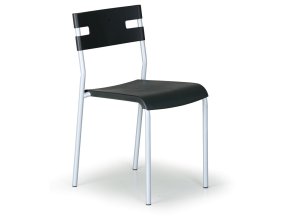 Plastová jídelní židle LINDY, černá