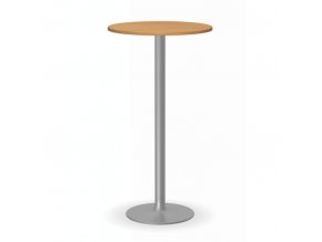 Koktejlový stůl OLYMPO II, průměr 600 mm, šedá podnož, deska buk