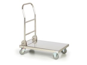 nerezovy plosinovy vozik se sklopnym madlem 720x410 mm 1106