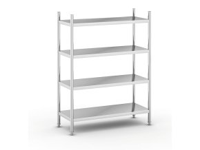 nerezovy policovy regal 1550 x 1200 x 500 mm 4 police 14322