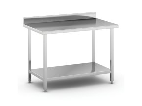 nerezovy pracovni stul s polici a ohradkou 1200 x 700 x 850 mm 93958