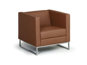 kozene kreslo cube hneda 4269