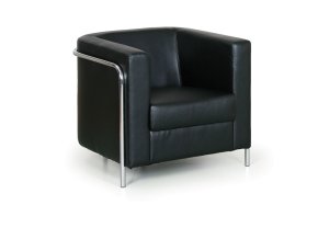 kozene kreslo club cerna 5648