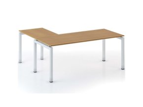 Rohový kancelářský stůl PRIMO SQUARE, 180x180 cm, třešeň