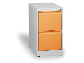 kovova kartoteka a4 2 zasuvky demontovana oranzova 69546