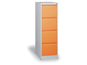 kovova kartoteka a4 4 zasuvky demontovana seda oranzova 59500
