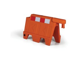 Stohovatelná plastová zábrana, oranžová s reflexními prvky, délka 910 mm