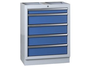 Zásuvkový dílenský box k pracovní desce EXPERT, 5 zásuvek, 680 x 455 x 910 mm