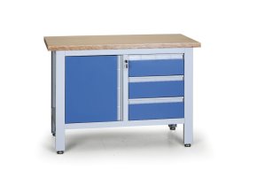pracovni stul do dilny expert 3 zasuvky 1 skrinka 1200 x 600 x 860 900 mm 8243