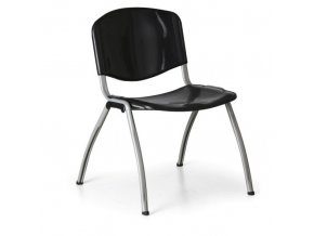 Plastová jídelní židle LIVORNO PLASTIC, černá