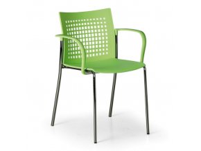 Plastová jídelní židle COFFEE BREAK, zelená