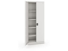 plechova policova skrinka na naradi dvoudverova cylindricky zamek 1990 x 800 x 435 mm 13086