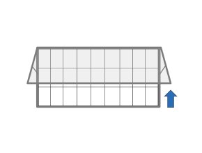 Venkovní vitrína magnetická, s výklopnými dveřmi, 2000 x 1000 mm