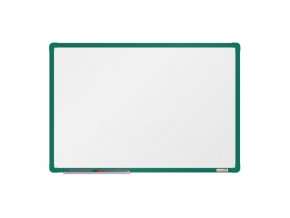 Bílá magnetická popisovací tabule boardOK, 600 x 900 mm, zelený rám