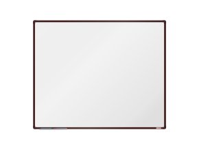 Bílá magnetická popisovací tabule boardOK, 1500 x 1200 mm, hnědý rám