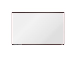 Bílá magnetická popisovací tabule boardOK, 2000 x 1200 mm, hnědý rám