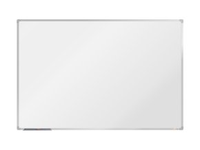 Bílá magnetická popisovací tabule s keramickým povrchem boardOK, 1800 x 1200 mm, eloxovaný rám