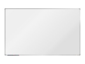 Bílá magnetická popisovací tabule s keramickým povrchem boardOK, 2000 x 1200 mm, eloxovaný rám