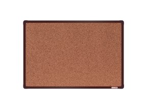 Korková nástěnka boardOK v hliníkovém rámu, 600 x 900 mm, hnědý rám