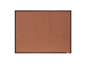 Korková nástěnka boardOK v hliníkovém rámu, 1200 x 900 mm, hnědý rám