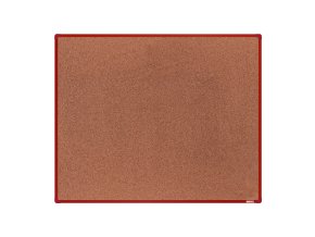 Korková nástěnka boardOK v hliníkovém rámu, 1500 x 1200 mm, červený rám