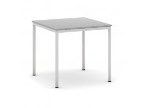 Jídelní stůl, 800 x 800 mm, deska šedá, podnož sv. šedá