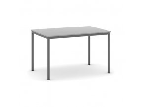 Jídelní stůl, 1200 x 800 mm, deska šedá, podnož tm. šedá