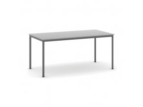 Jídelní stůl, 1600 x 800 mm, deska šedá, podnož tm. šedá