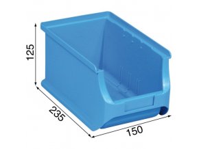 Plastové boxy PLUS 3, 150 x 235 x 125 mm, modré, 24 ks