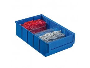 Plastový regálový box ShelfBox typ D - 183 x 300 x 81 mm, 8 ks, modrý