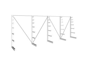 konzolovy regal stromeckovy jednostranny 150 kg 2000 x 5400 x 590 mm 50310