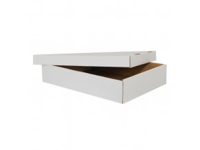 Kartónová krabice na potraviny, bílá, 415x305x80 mm, 25 ks