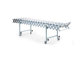 Roztažitelný dopravník s ocelovými válečky, délka 2920-7360 mm
