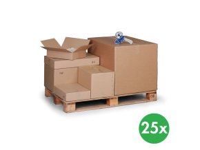 Kartonová krabice s klopami, 400x150x100 mm, 3-vrstvá lepenka, balení 25 ks