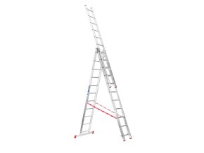 Hliníkový trojdílný výsuvný žebřík VENBOS HOBBY, 3x11 příček, 6,75 m
