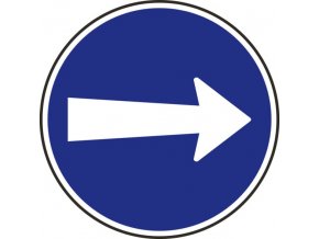 Dopravní značka – Přikázaný směr jízdy zde vpravo
