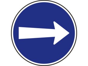 dopravni znacka prikazany smer jizdy zde vpravo 14757