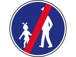 Dopravní značka – Konec stezky pro chodce