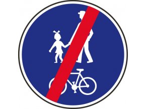 Dopravní značka – Konec stezky pro chodce a cyklisty