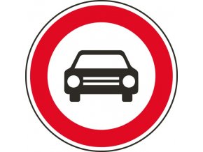 Dopravní značka – Zákaz vjezdu všech vozidel/výjimka motocykly