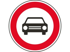 Dopravní značka – Zákaz vjezdu všech vozidel/výjimka motocykly