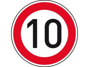 Dopravní značka – Nejvyšší dovolená rychlost 10