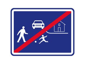 Dopravní značka – Konec obytné zóny