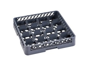 Koš do myčky na sklo, 500 x 500 x 100 mm, 16 segmentů, 110 x 110 mm