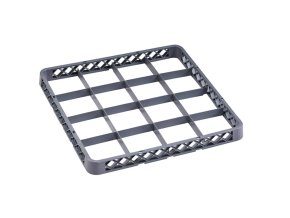 Nástavec pro koše na sklo, 500 x 500 x 45 mm, 16 segmentů, 110 x 110 mm
