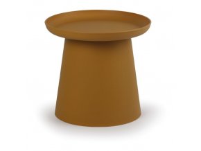 Plastový kávový stolek FUNGO průměr 500 mm, okrový