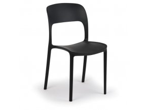 Designová plastová jídelní židle REFRESCO, černá
